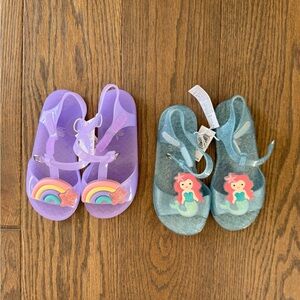 Old Navy Kids Purple and Teal Jelly Sandals